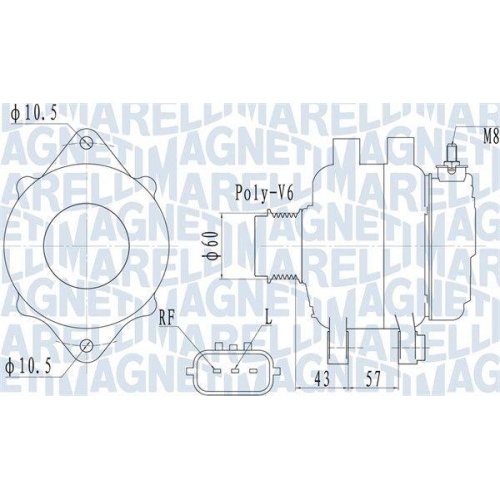 MAGNETI MARELLI Generator 063732122010
