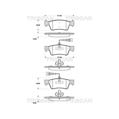 TRISCAN Bremsbelagsatz, Scheibenbremse 8110 29060