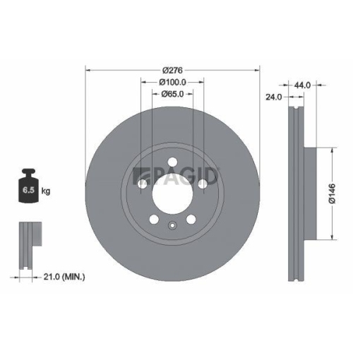 PAGID Bremsscheibe 56137NC