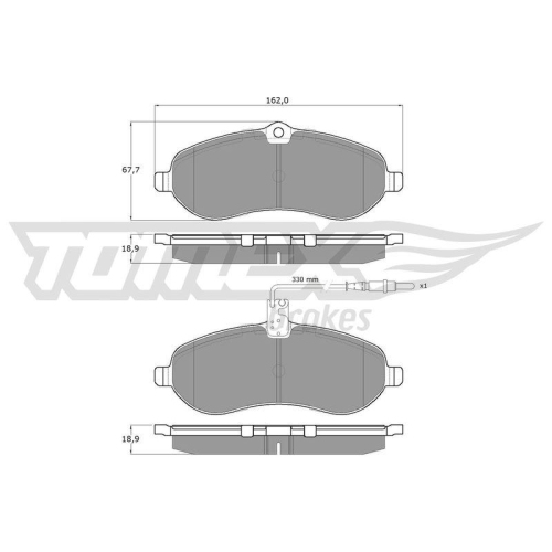 TOMEX Brakes Bremsbelagsatz, Scheibenbremse TX 14-83