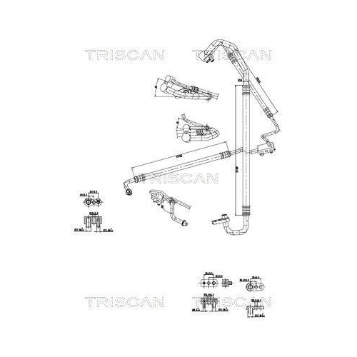 TRISCAN Hochdruck-/Niederdruckleitung, Klimaanlage 9010 24022