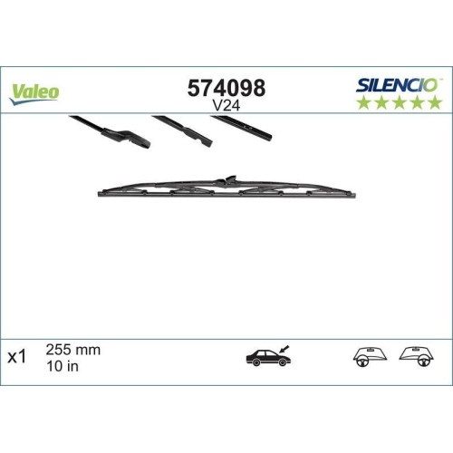 VALEO Wischblatt SILENCIO CONVENTIONAL SINGLE 574098