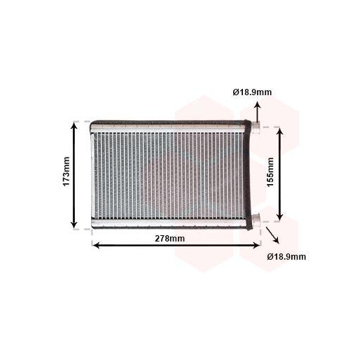 VAN WEZEL W&auml;rmetauscher, Innenraumheizung 06006344