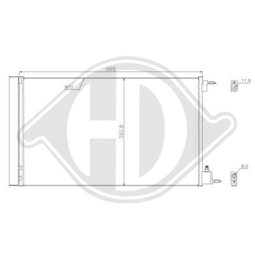 DIEDERICHS Kondensator, Klimaanlage DIEDERICHS Climate DCC1736