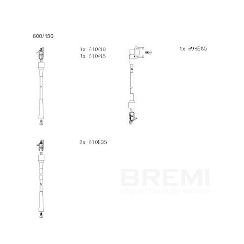 BREMI Z&uuml;ndleitungssatz 600/150