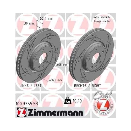 ZIMMERMANN Bremsscheibe BLACK Z 100.3355.53