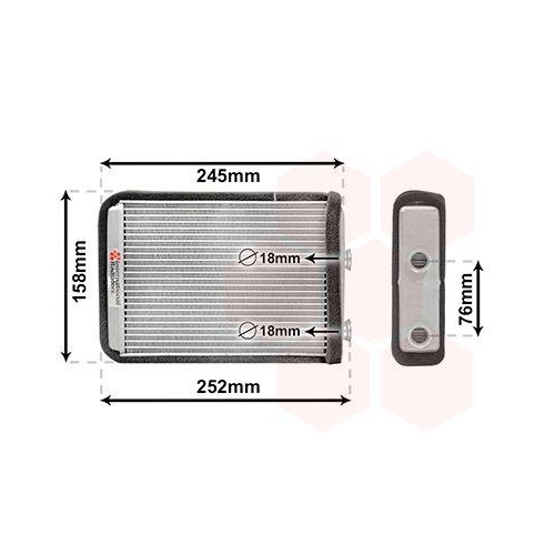 VAN WEZEL W&auml;rmetauscher, Innenraumheizung 17006220