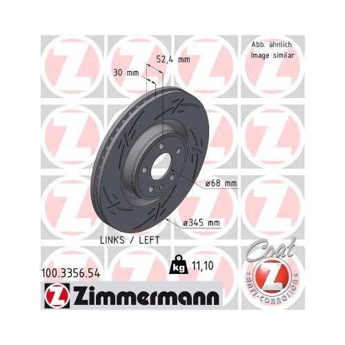 ZIMMERMANN Bremsscheibe BLACK Z 100.3356.54