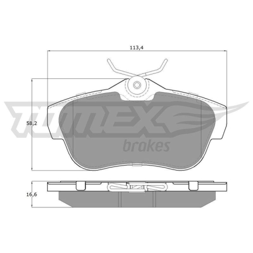 TOMEX Brakes Bremsbelagsatz, Scheibenbremse TX 15-94