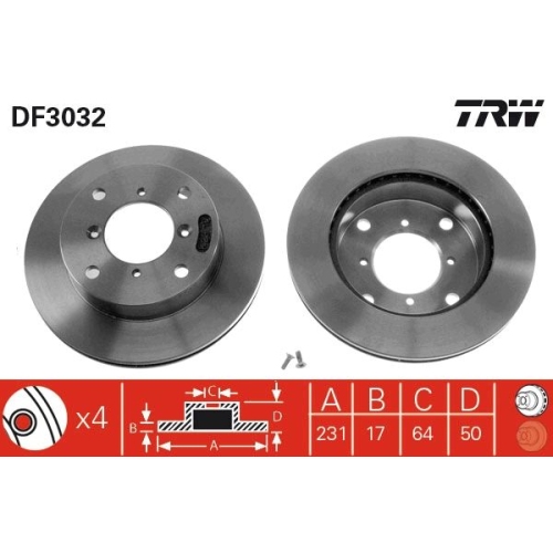 TRW Bremsscheibe DF3032