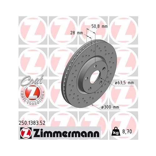ZIMMERMANN Bremsscheibe SPORT Z 250.1383.52