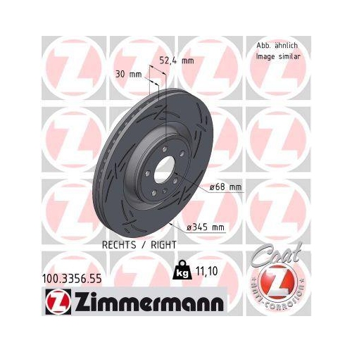 ZIMMERMANN Bremsscheibe BLACK Z 100.3356.55
