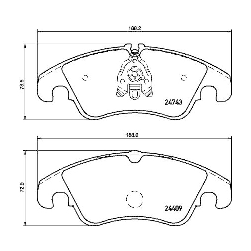 DON Bremsbelagsatz, Scheibenbremse PCP1032