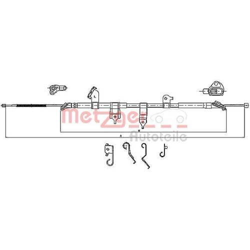 METZGER AUTOTEILE Seilzug, Feststellbremse 17.1566