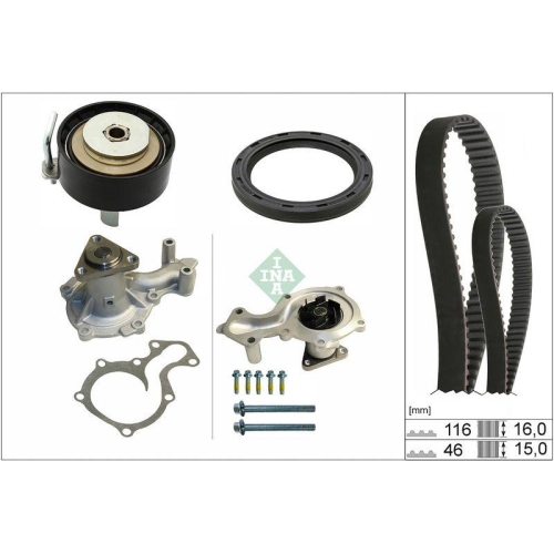 Schaeffler INA Wasserpumpe + Zahnriemensatz 530 0960 30