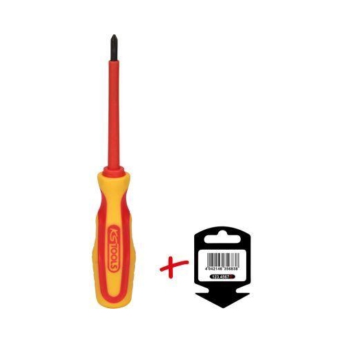 ERGOTORQUE VDE PH-Schraubendreher, PH1 auf H&auml;nger KS TOOLS 117.0524-E