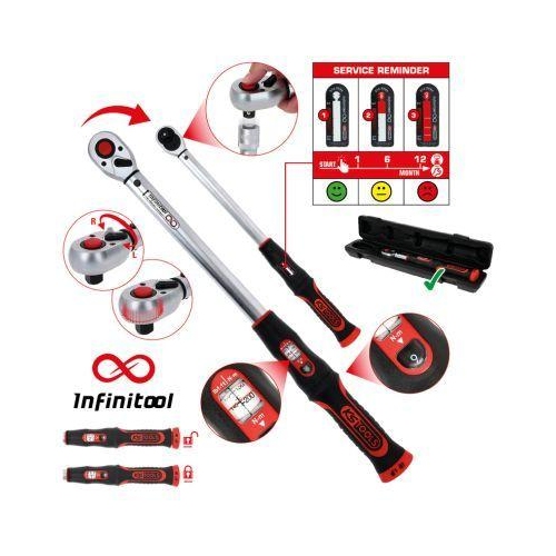 3/8 Zoll INFINITOOL Ratschen-Drehmomentschl&uuml;ssel, 10-50 Nm KS TOOLS 516.9022