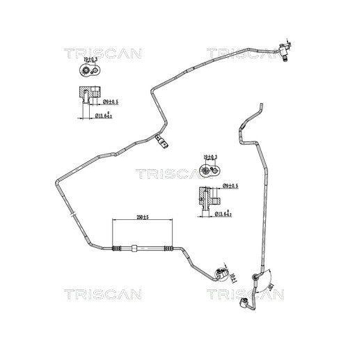 TRISCAN Hochdruck-/Niederdruckleitung, Klimaanlage 9010 29112