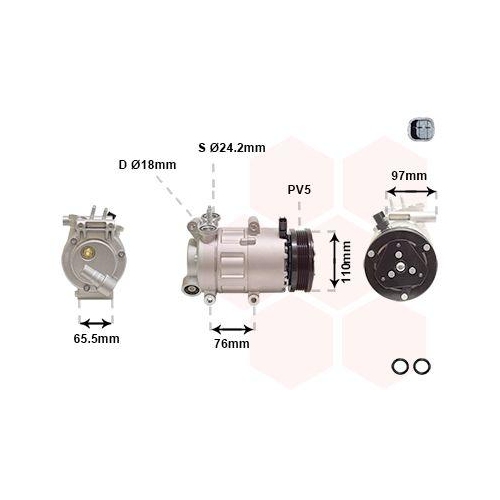 VAN WEZEL Kompressor, Klimaanlage *** IR PLUS *** 1801K001