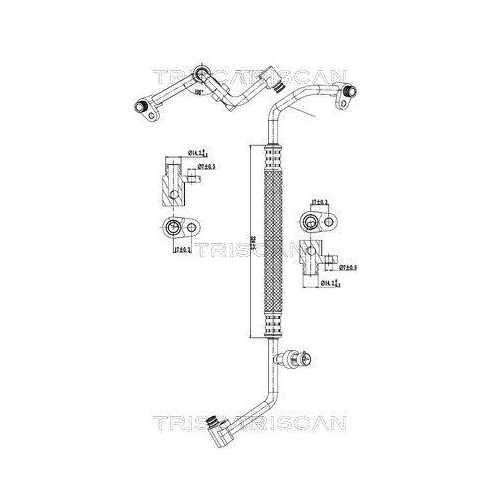 TRISCAN Hochdruck-/Niederdruckleitung, Klimaanlage 9010 10014