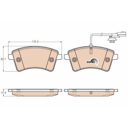 TRW Bremsbelagsatz, Scheibenbremse COTEC GDB1941