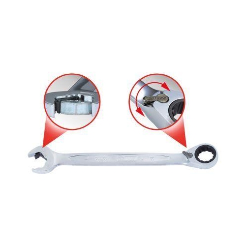 DUO GEARplus Ringmaulschl&uuml;ssel,Maul-Ratschenfunktion 21mm, umschaltbar KS TOOLS