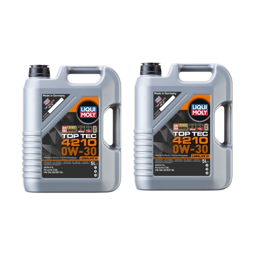 LIQUI MOLY Top Tec 4210 Motor&ouml;l 0W-30 10-Liter VW 504 00 / 507 00 / C30 - 21605