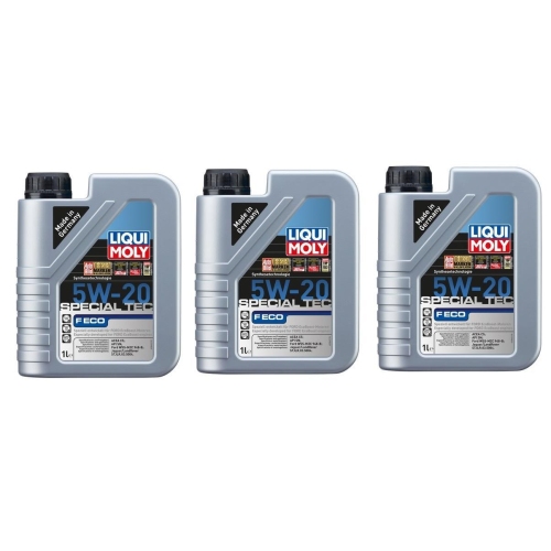 3x LIQUI MOLY Motor&ouml;l Special Tec F Eco, 5W-20, 1-Liter Kanister 3840 - 3 Liter