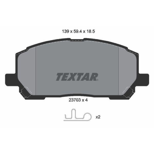 TEXTAR Bremsbelagsatz, Scheibenbremse 2370301