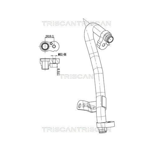 TRISCAN Hochdruck-/Niederdruckleitung, Klimaanlage 9010 10017