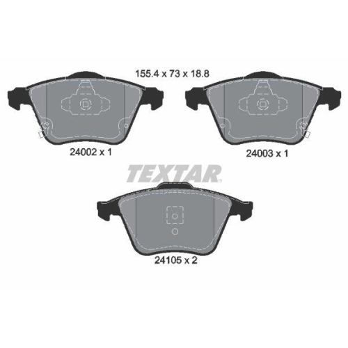 TEXTAR Bremsbelagsatz, Scheibenbremse Q+ 2400201