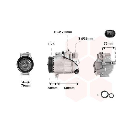 VAN WEZEL Kompressor, Klimaanlage *** IR PLUS *** 3001K714