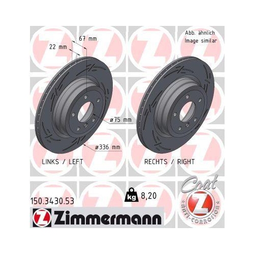 ZIMMERMANN Bremsscheibe BLACK Z 150.3430.53