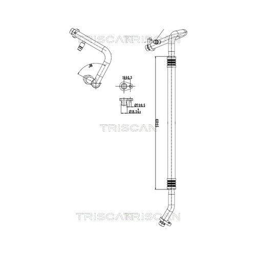 TRISCAN Hochdruck-/Niederdruckleitung, Klimaanlage 9010 10022