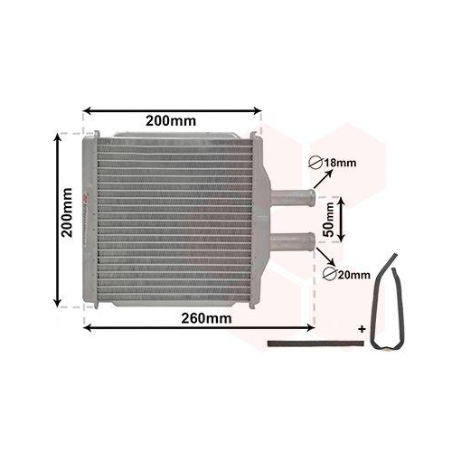 VAN WEZEL W&auml;rmetauscher, Innenraumheizung 81006088