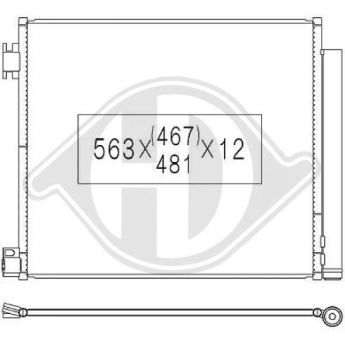 DIEDERICHS Kondensator, Klimaanlage DIEDERICHS Climate DCC1953