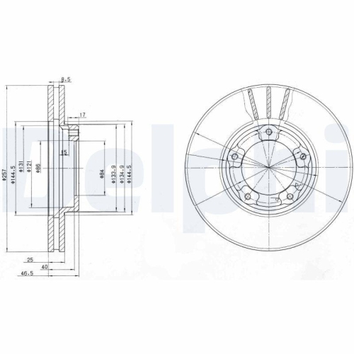 DELPHI Bremsscheibe BG2423