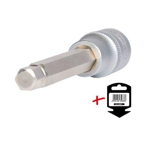 1/2 Zoll Bit-Stecknuss Innensechskant, lang, 9mm auf H&auml;nger KS TOOLS 911.1329-E