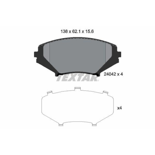 TEXTAR Bremsbelagsatz, Scheibenbremse 2404201