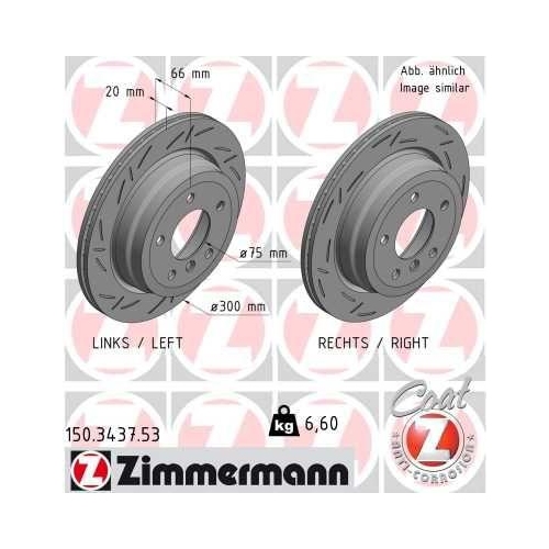 ZIMMERMANN Bremsscheibe BLACK Z 150.3437.53