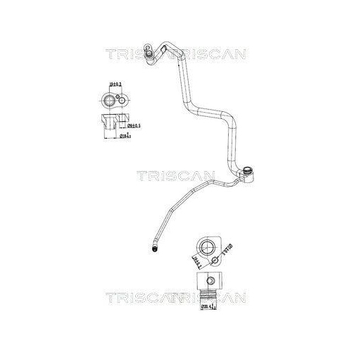 TRISCAN Hochdruck-/Niederdruckleitung, Klimaanlage 9010 11025