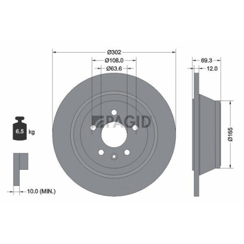 PAGID Bremsscheibe 54684NC