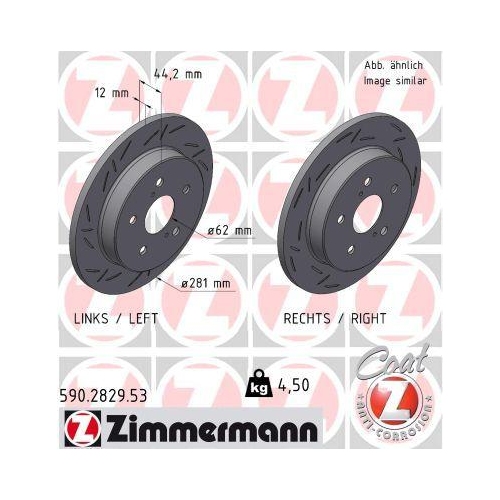 ZIMMERMANN Bremsscheibe BLACK Z 590.2829.53