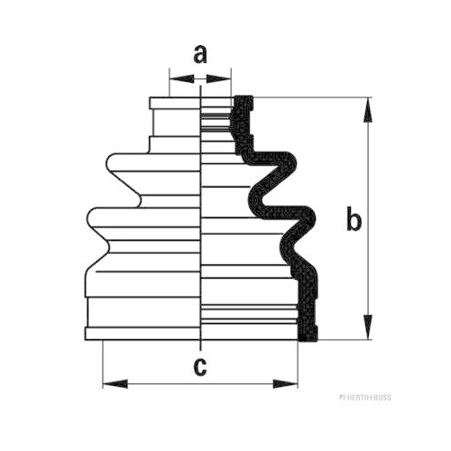 HERTH+BUSS JAKOPARTS Faltenbalgsatz, Antriebswelle J2867015