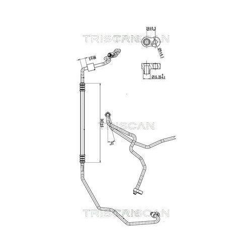 TRISCAN Hochdruck-/Niederdruckleitung, Klimaanlage 9010 11026
