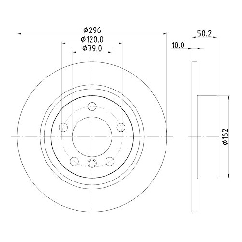HELLA Bremsscheibe PRO 8DD 355 126-741