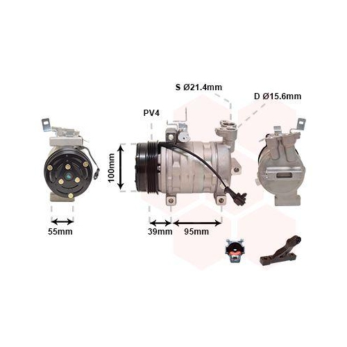 VAN WEZEL Kompressor, Klimaanlage 5100K085