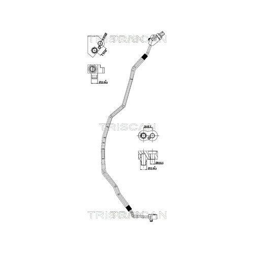 TRISCAN Hochdruck-/Niederdruckleitung, Klimaanlage 9010 11033