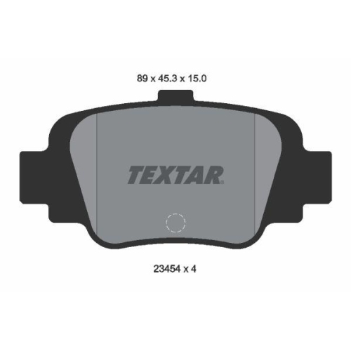 TEXTAR Bremsbelagsatz, Scheibenbremse 2345401