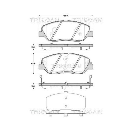 TRISCAN Bremsbelagsatz, Scheibenbremse 8110 43029